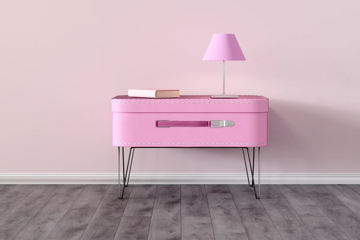 Suitcase as table, upcycling