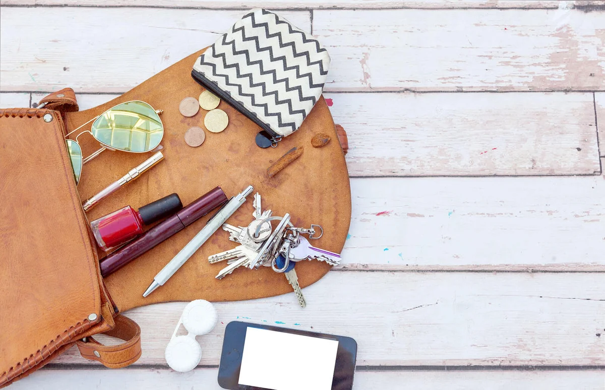 content of woman bag