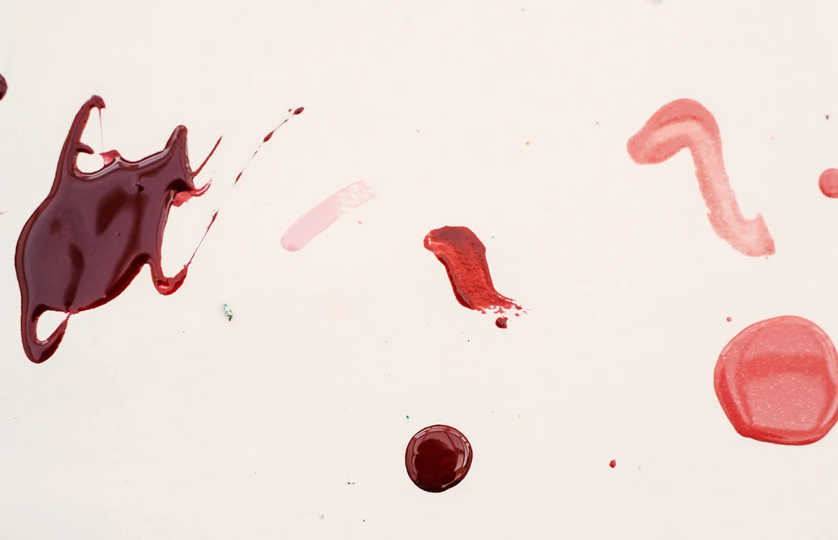 spill colorful nail polish
