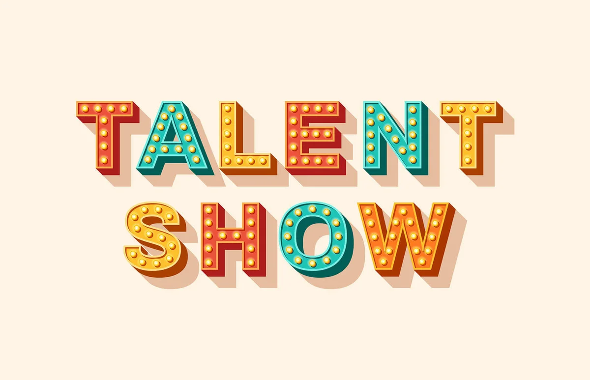 Talent show lettering
