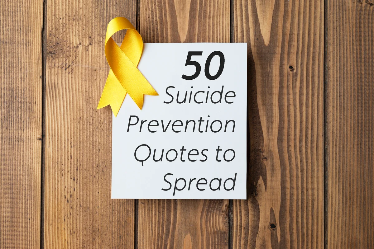 Card with Suicide Awareness Ribbon