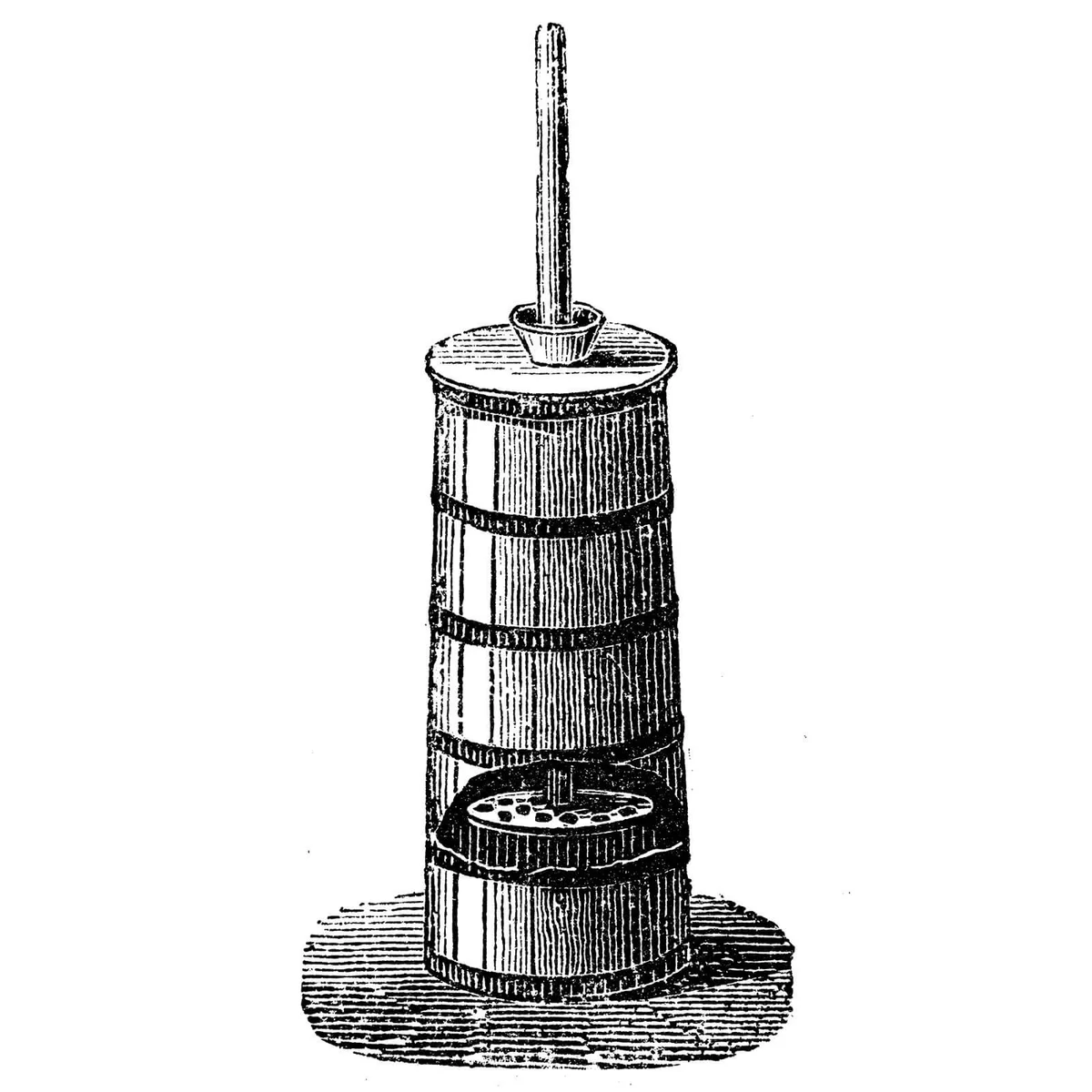 Vintage Wooden Butter Churns With Dashes