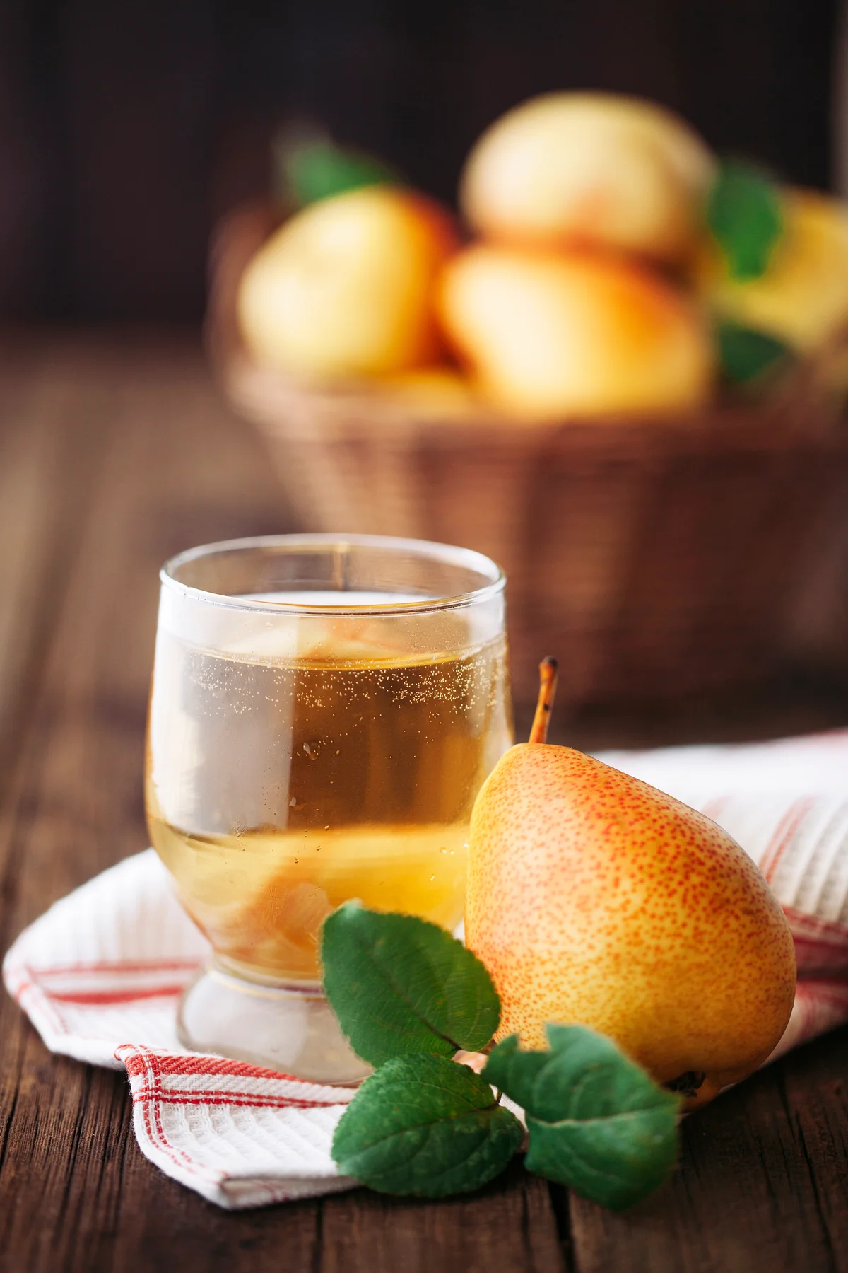 Homemade organic pear cider
