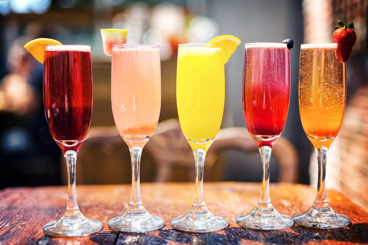 Assortment of Colorful Brunch Cocktails