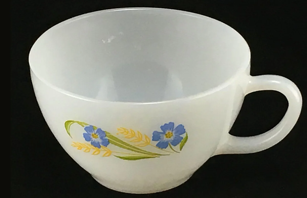 Vintage Fire King Forget Me Not Teacup - Made in USA
