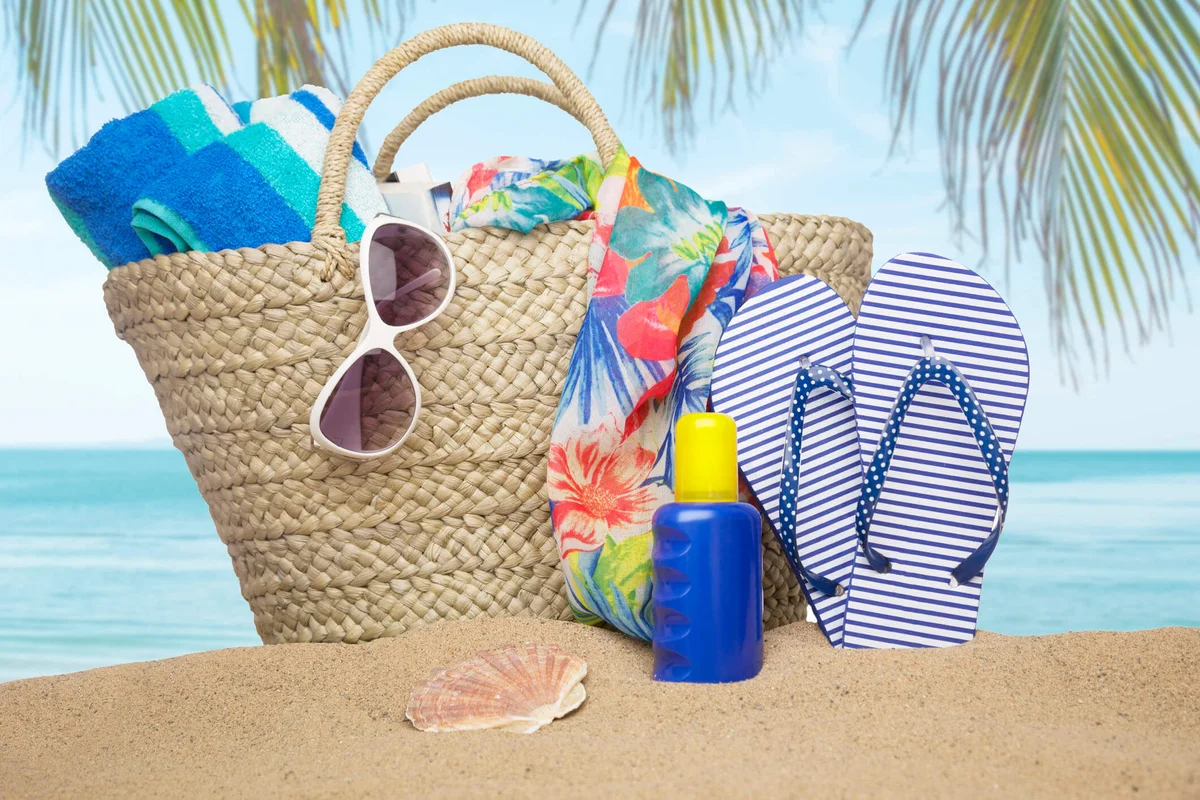 Beach bag and accessories