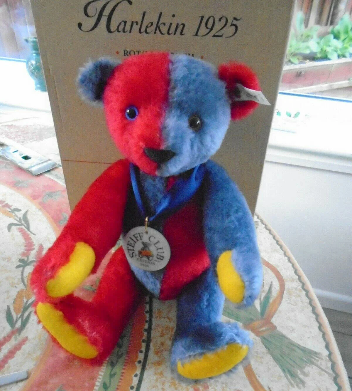 STEIFF LIMITED EDITION TEDDY BEAR HARLEQUIN REPLICA OF A 1925 BEAR