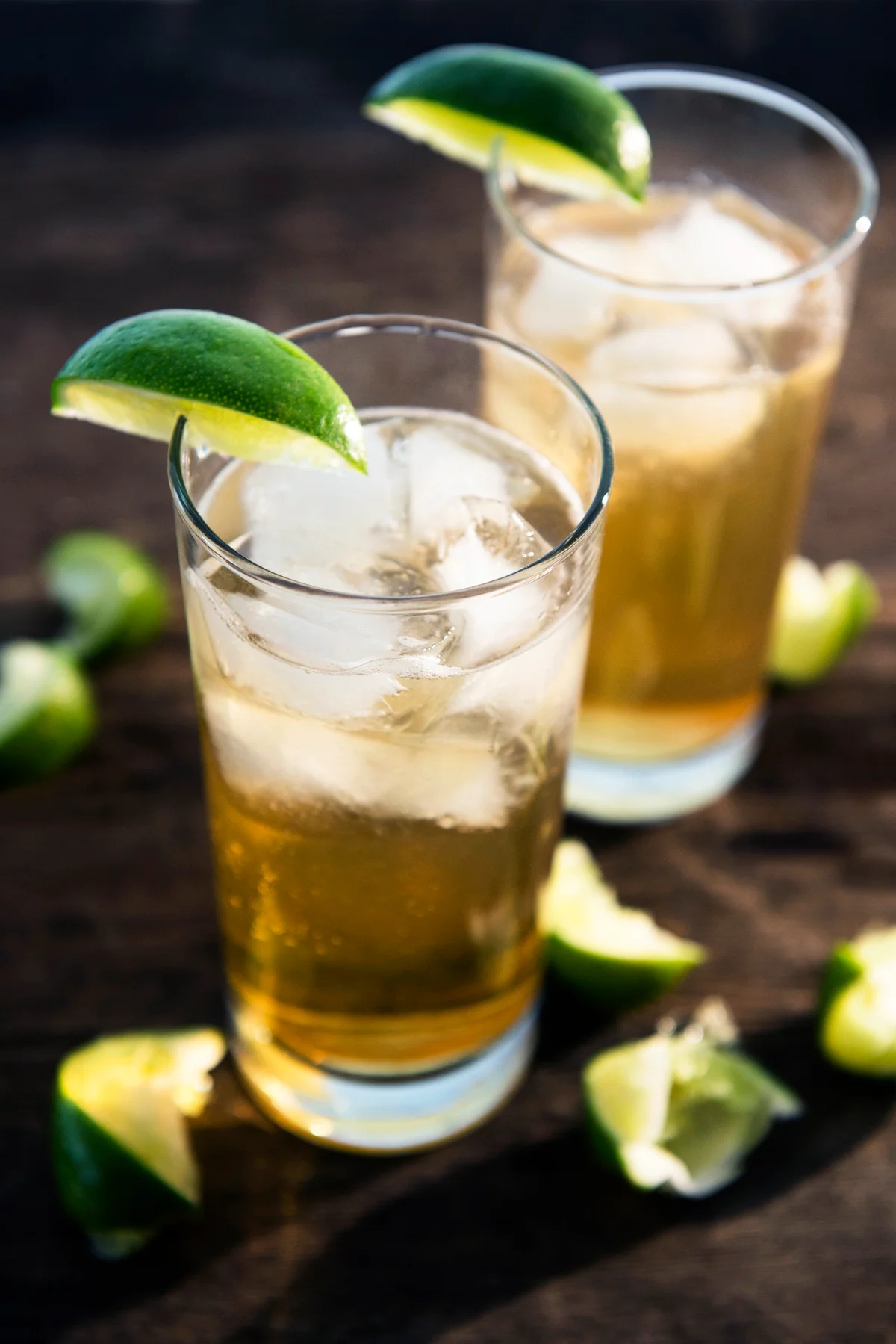 Dark and stormy cocktails