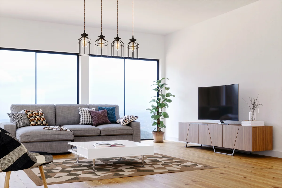 Modern, Bright And Airy Scandinavian Design Living Room
