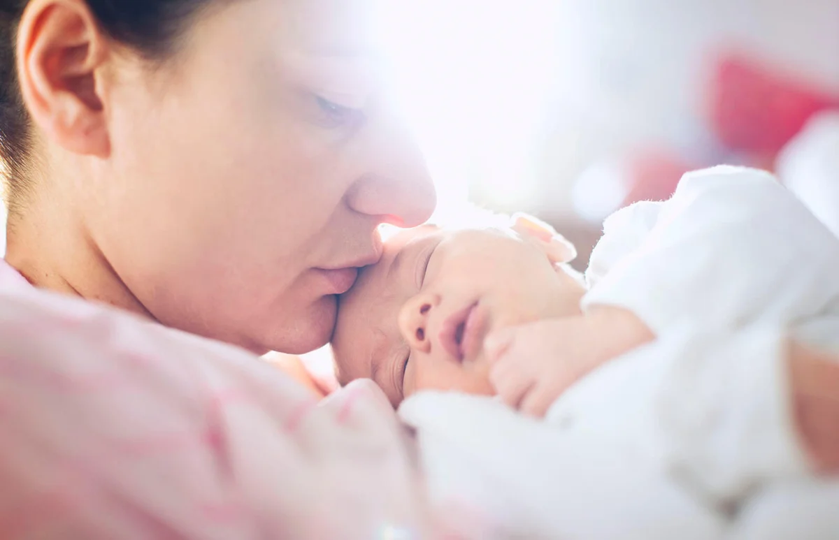 Mother with her newborn son