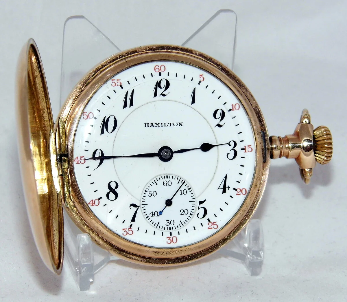 Vintage Hamilton Pocket Watch, Model 2, Grade 993, Size 16s, 21 Jewels, Pendant Setting, Hunting Case, Circa 1922