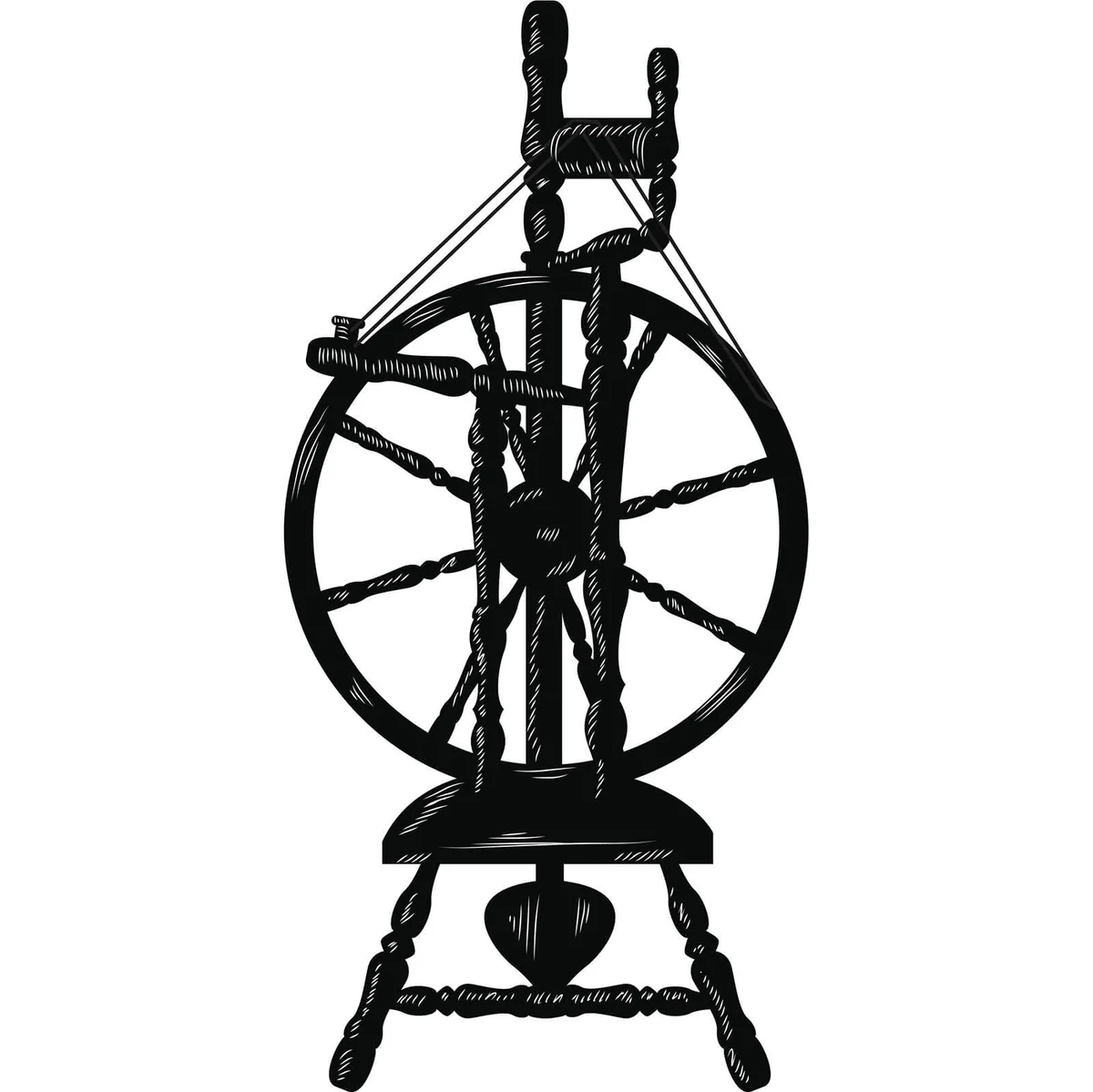 castle spinning wheel