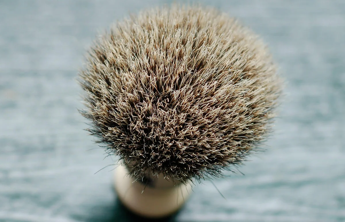 The hairy end of a Best Badger brush