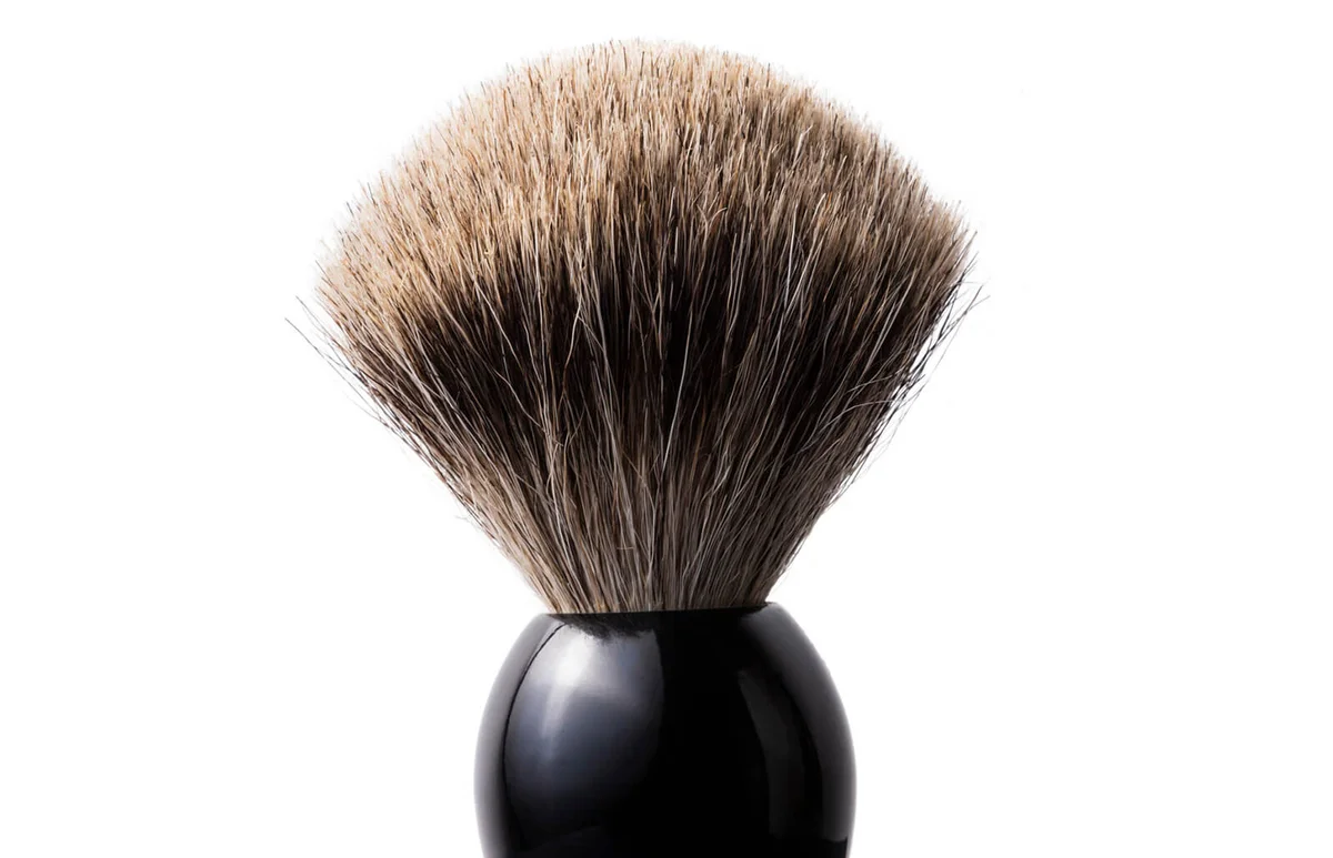 black shaving brush