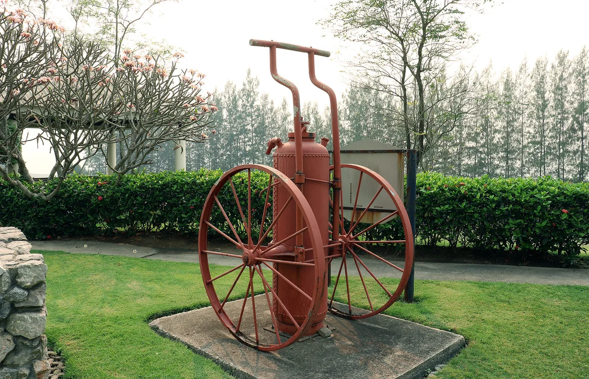 Antique Fire Extinguisher on Wheels