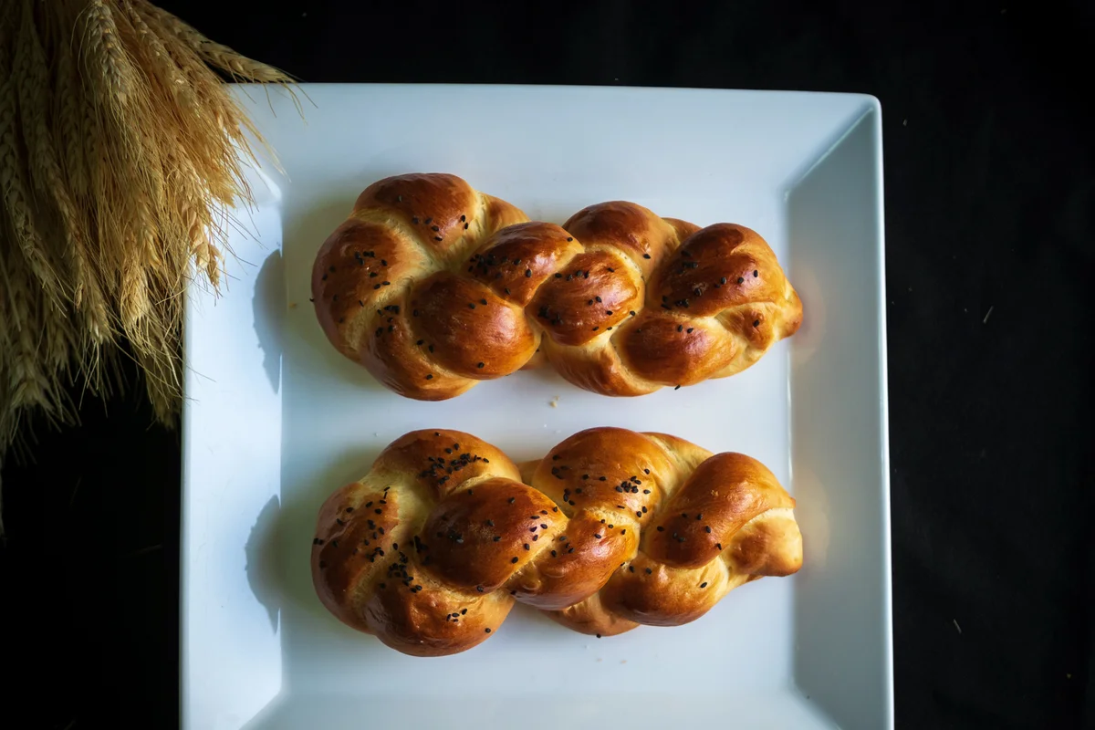 Braided Bread and wheat