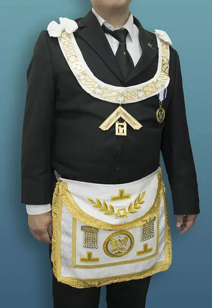 Masonic regalia worn by a freemason