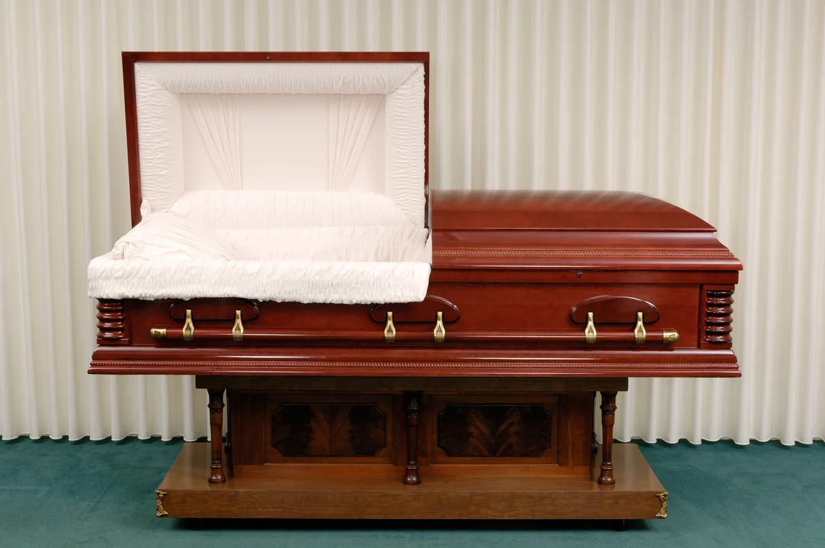 Decorative and ornate funeral bier
