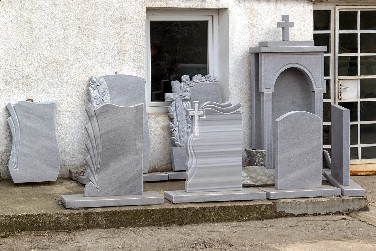 Display of headstones for sale