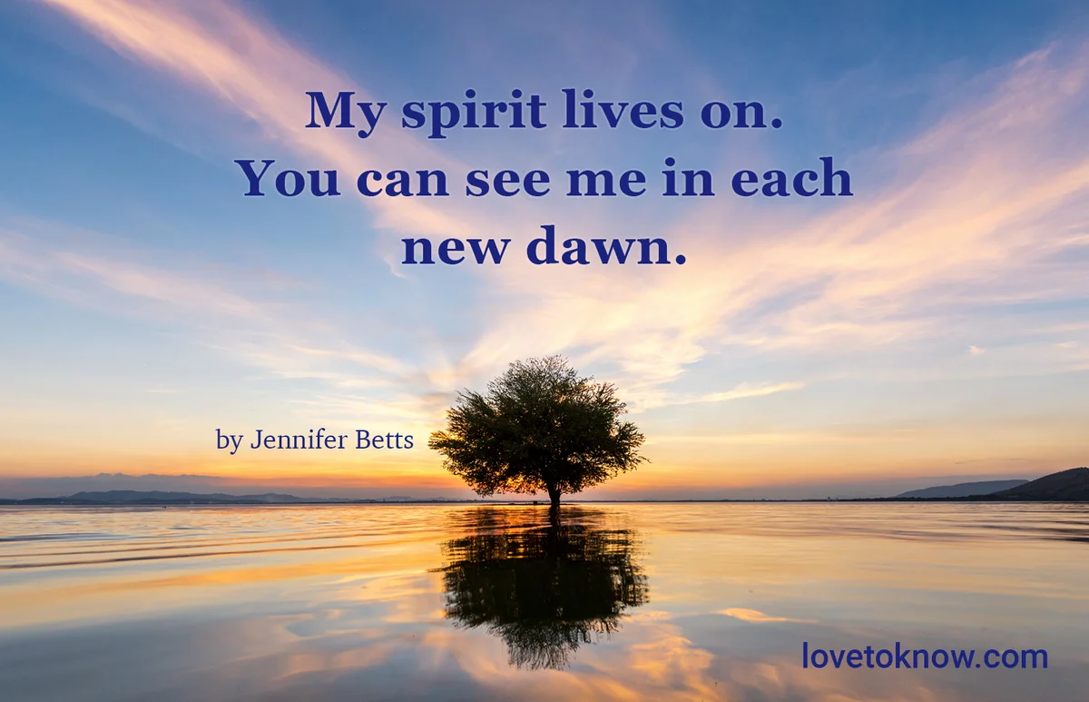 Memorial Tree Poems - My spirit lives on