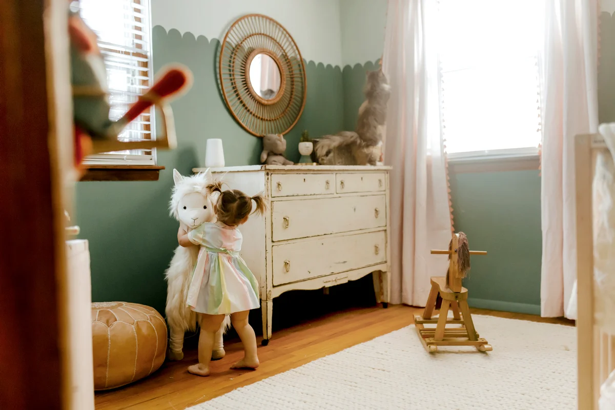 Nursery with vintage flair