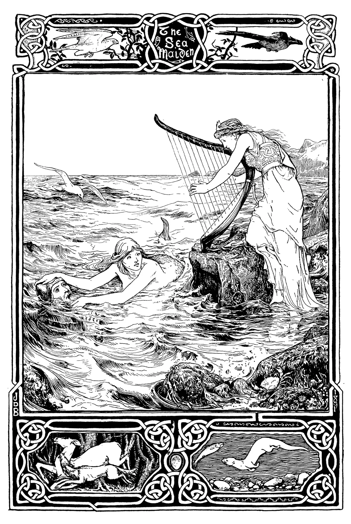 Antique art Nouveau illustration from a children's book