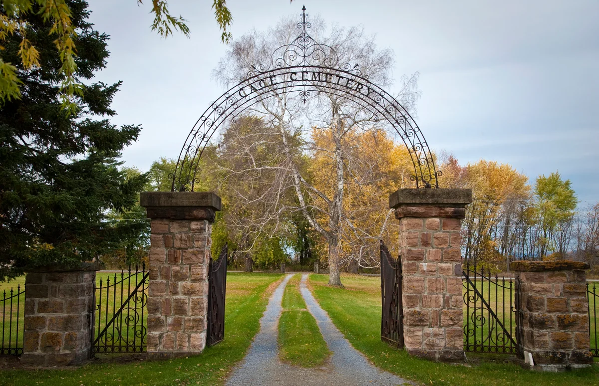 Gate entrance to cemetery