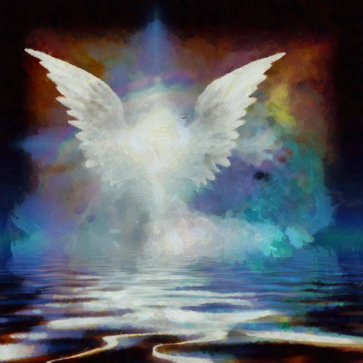 Abstract angelic being
