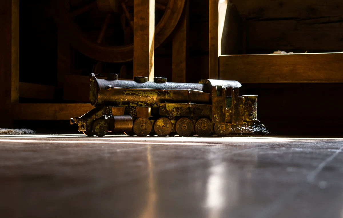 Antique train locomotive toy