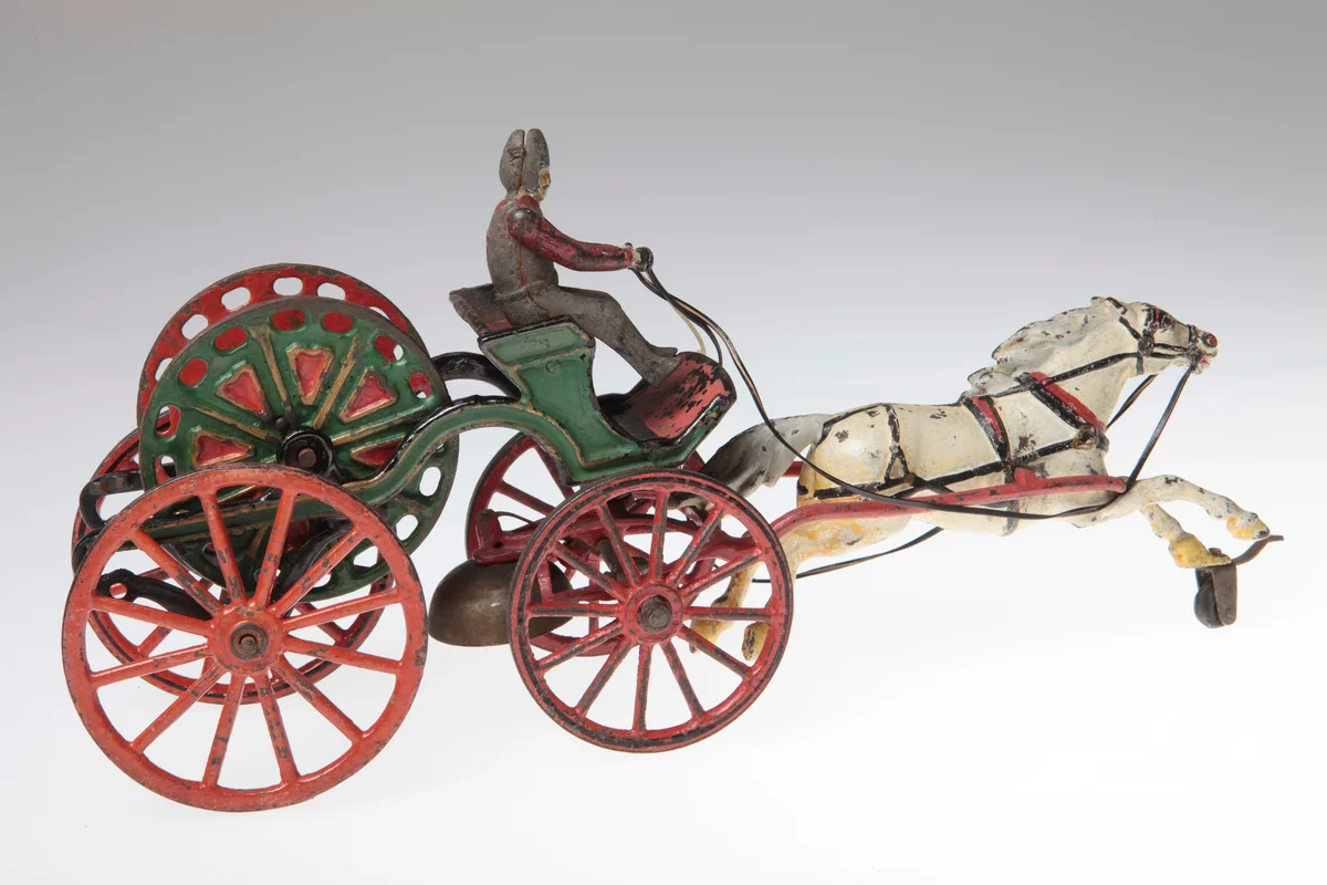 Toy Cast Iron Hose Reel Wagon of Granville Swanks