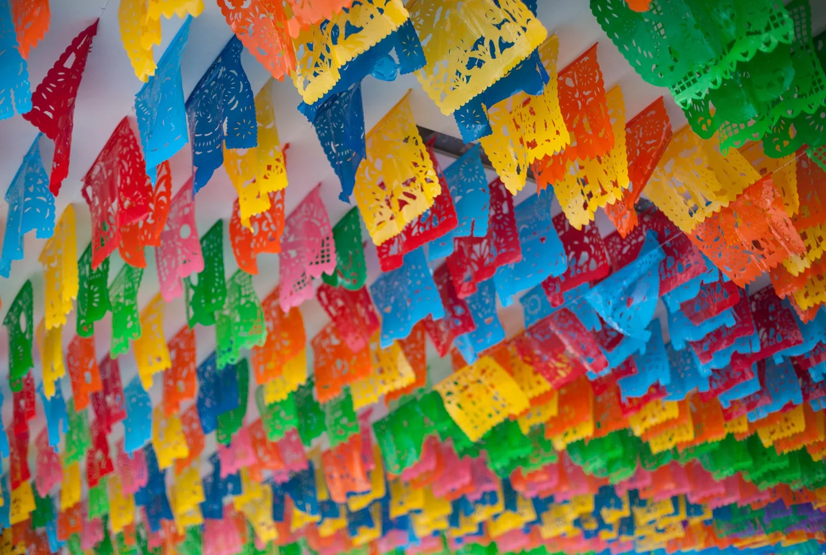Day of the Dead paper cutout flags