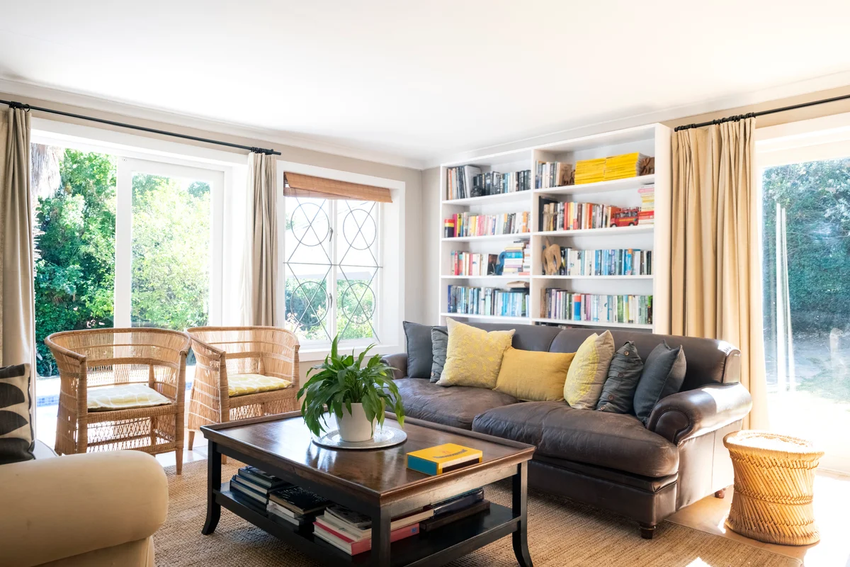 Bookshelves behind couch feng shui
