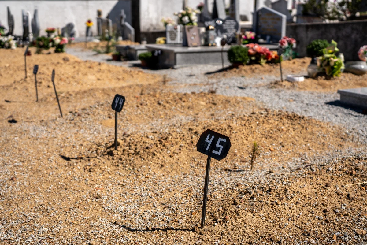 New burial plot markers