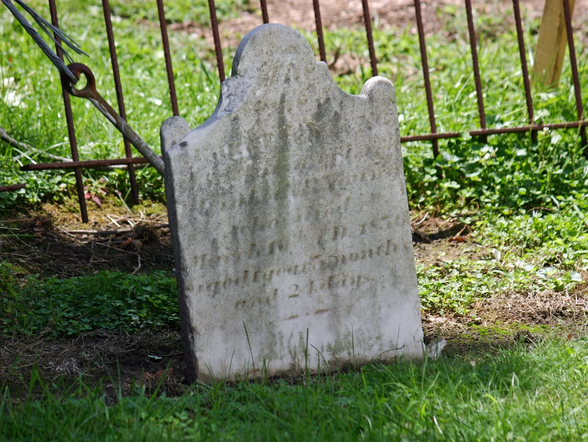 Old cemetery burial plot