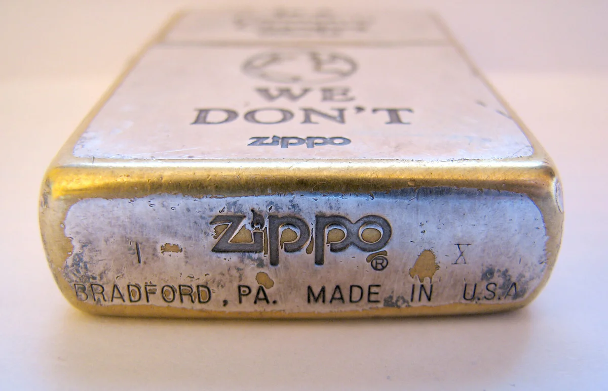 Zippo lighter (bottom)