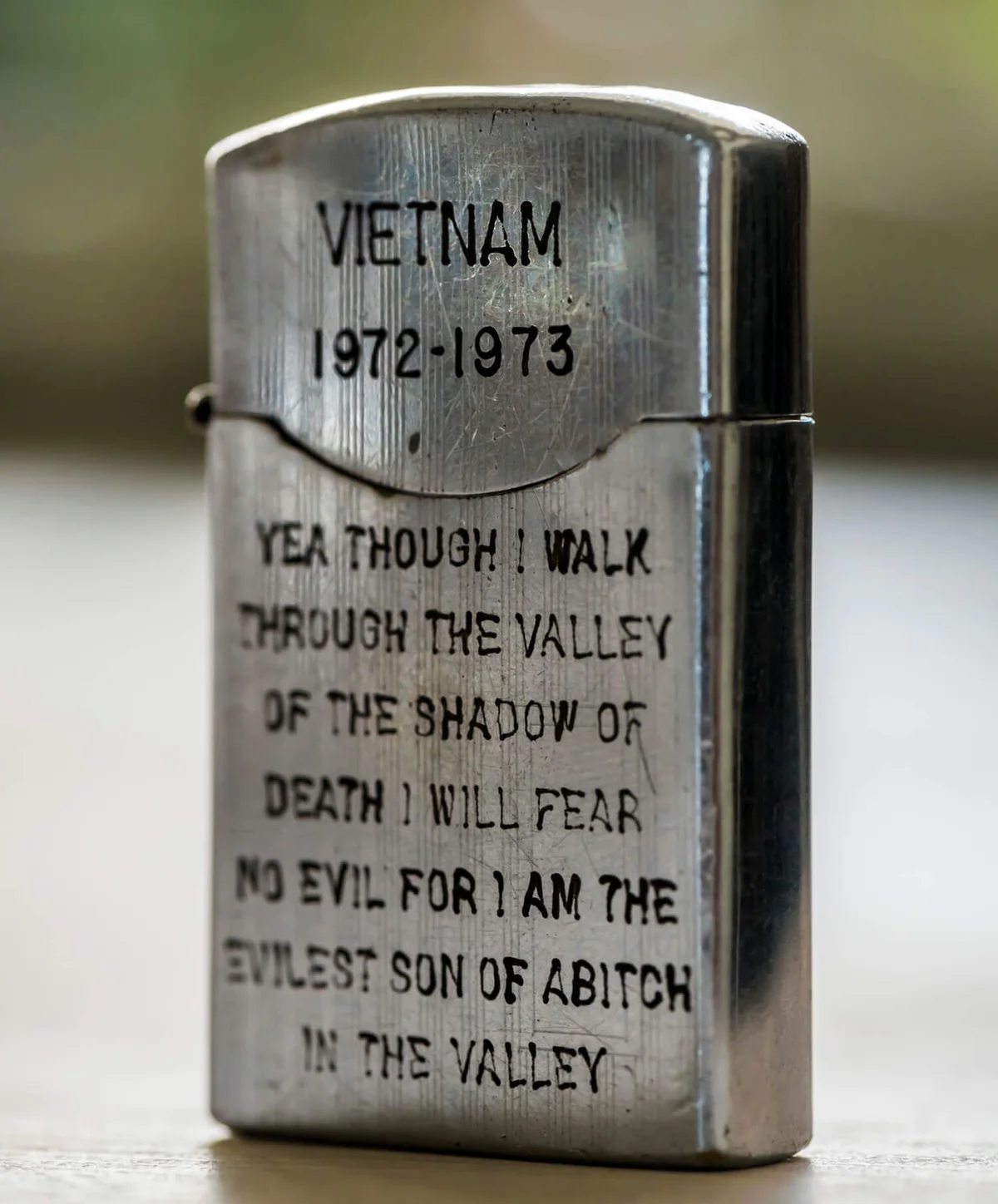 Zippo lighter souvenir from Vietnam 1972-1973