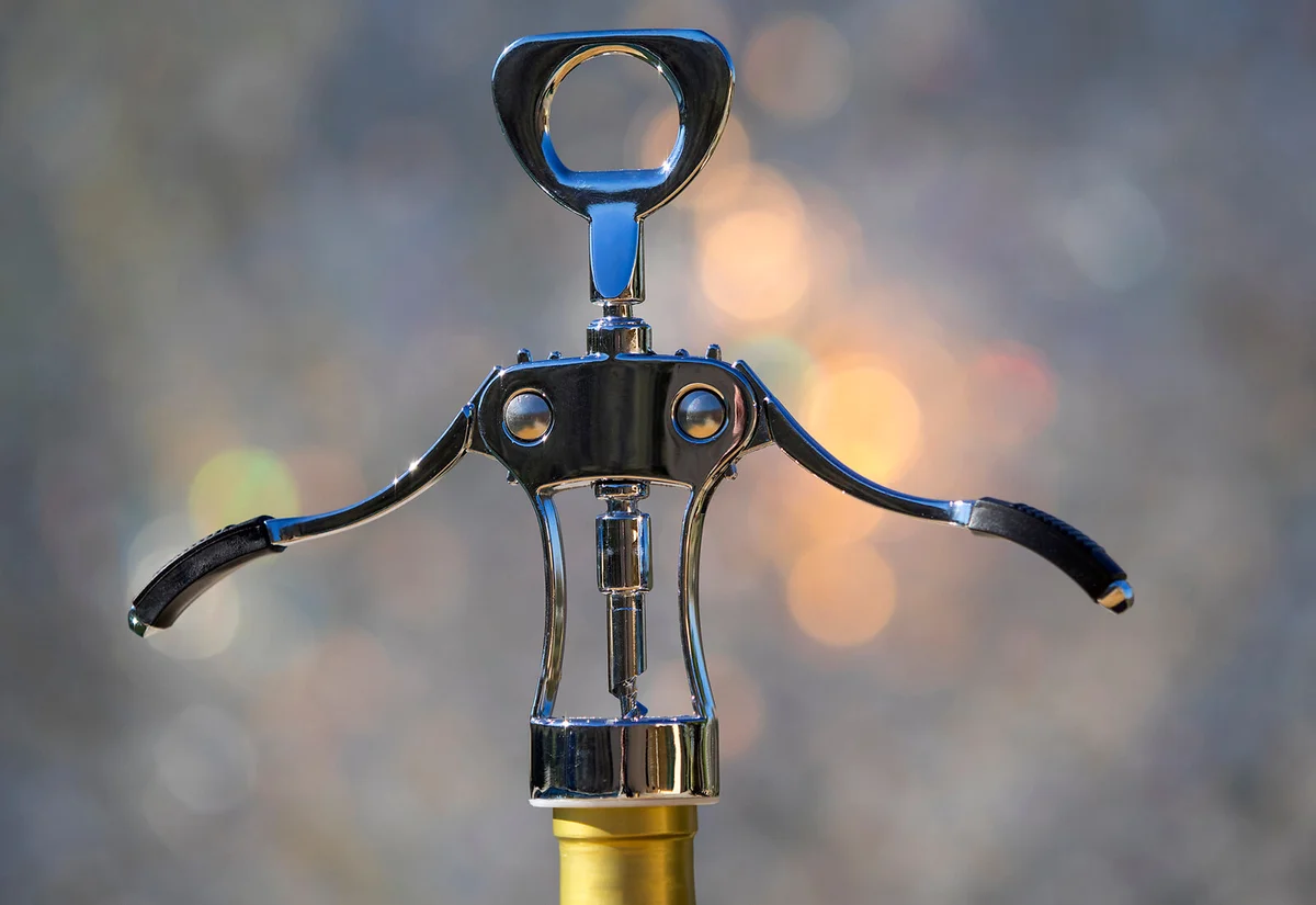 Corkscrew in a Wine Cork in a Bottle