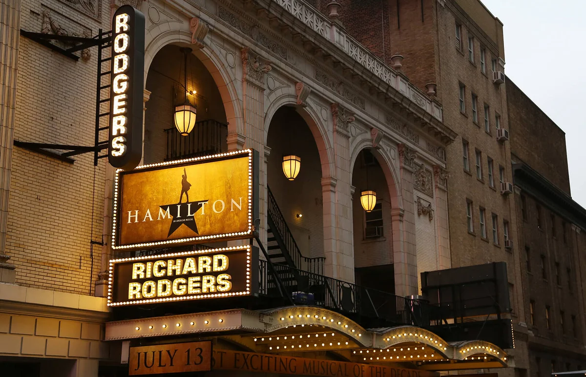 'Hamilton' Theatre Marquee unveiling | Getty Editorial Use
