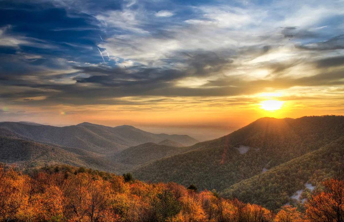mountains of Shenandoah National Park, Virginia, in Autumn