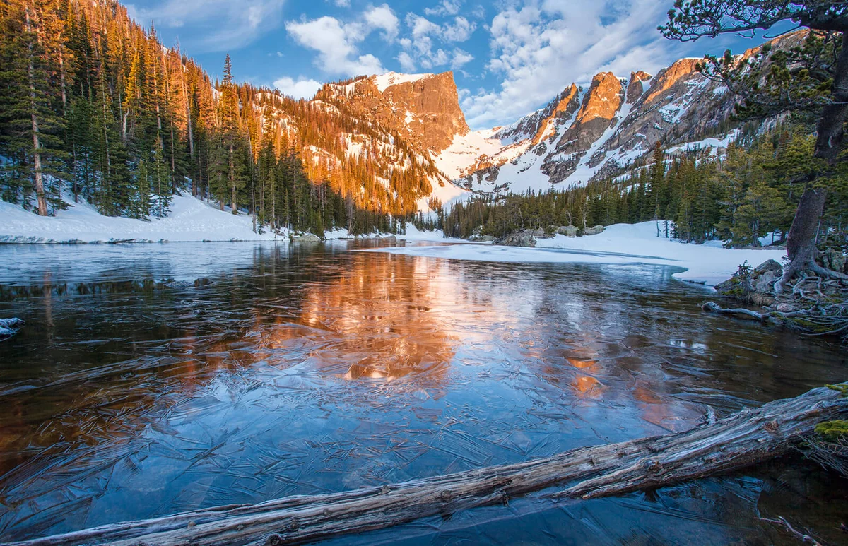 First Ice on Dream Lake in Rocky Mountain National Park