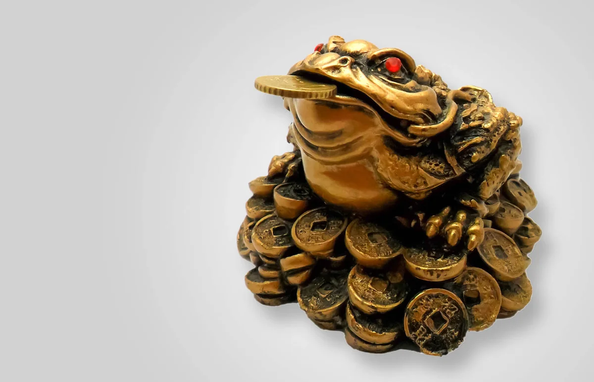 Three-legged toad, money frog, symbol of wealth