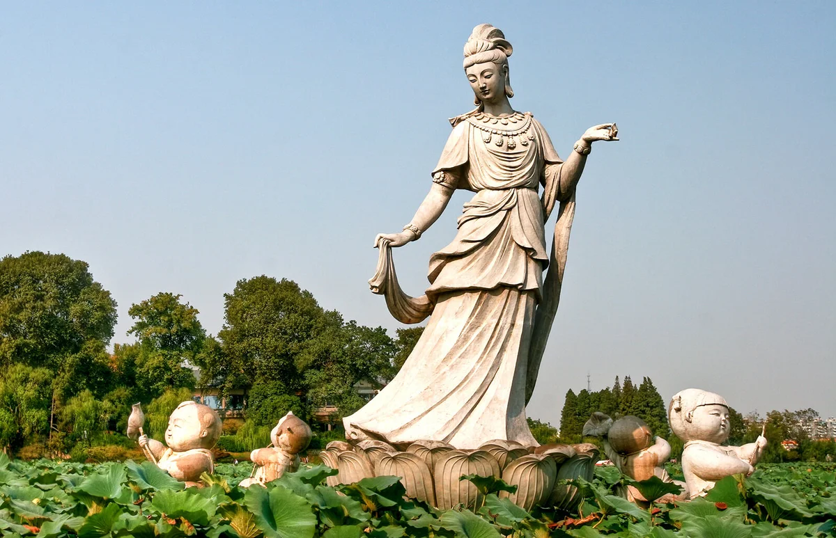 Guanyin Statue in the park