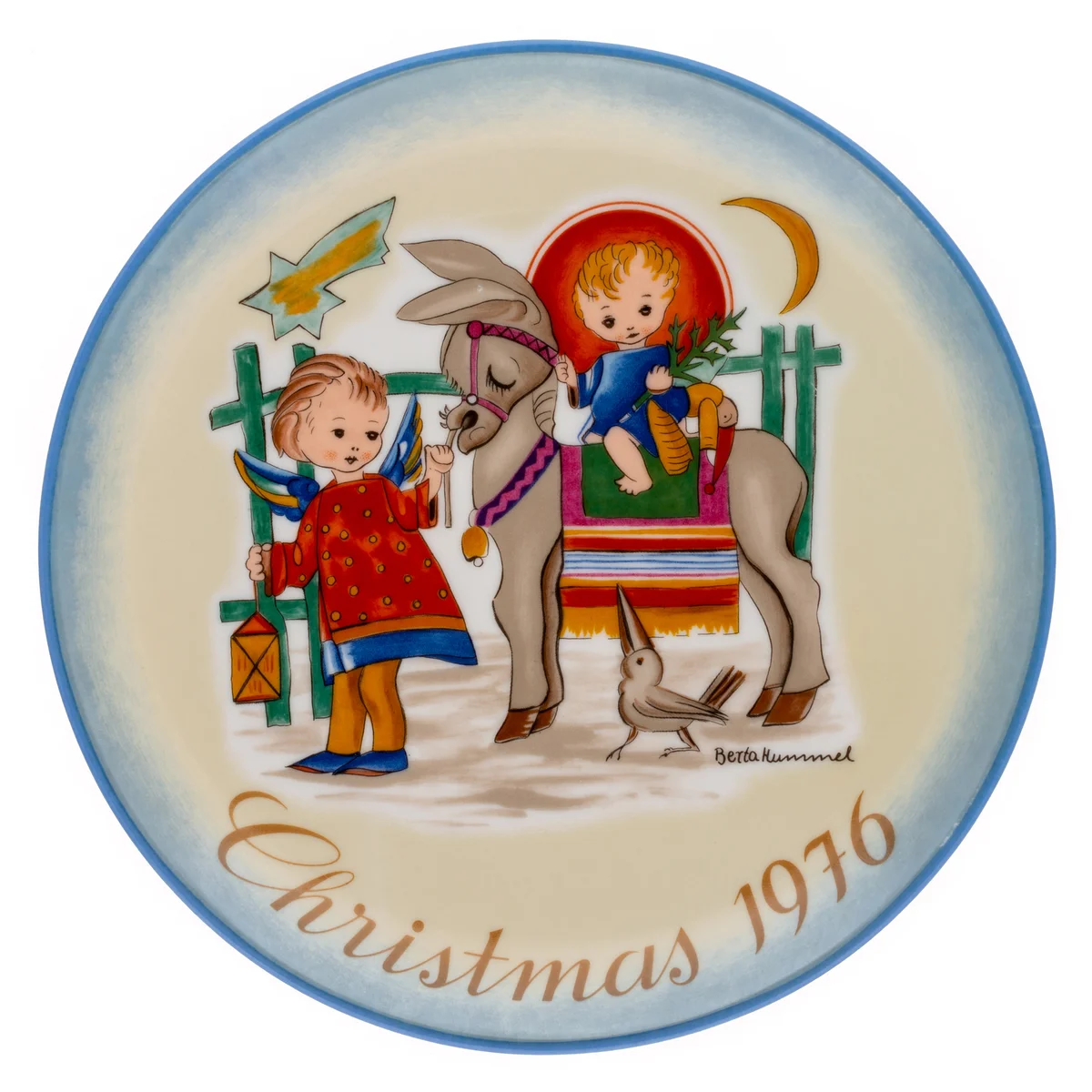 Vintage Sister Berta Hummel Christmas Plate from 1976 entitled Sacred Journey