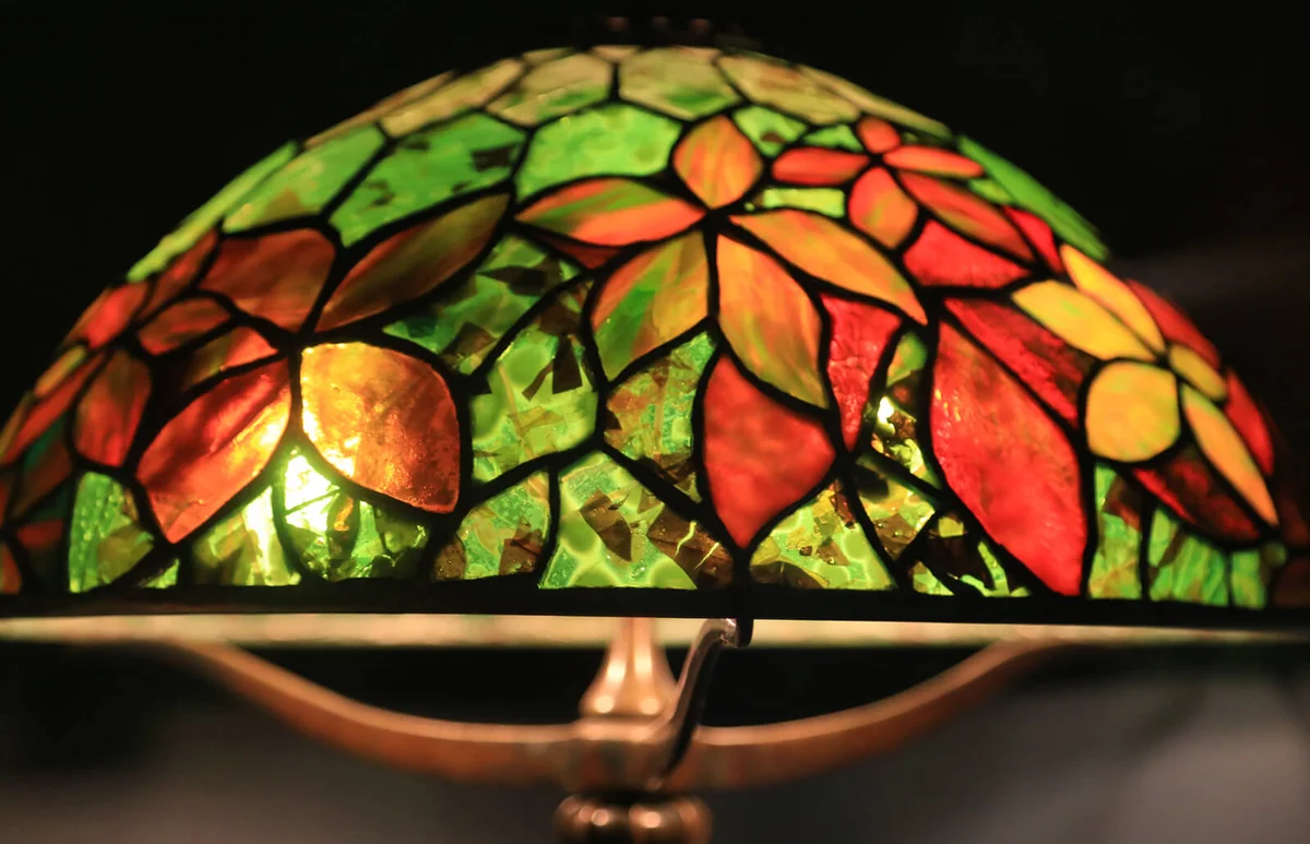 Colorful Tiffany type lamp