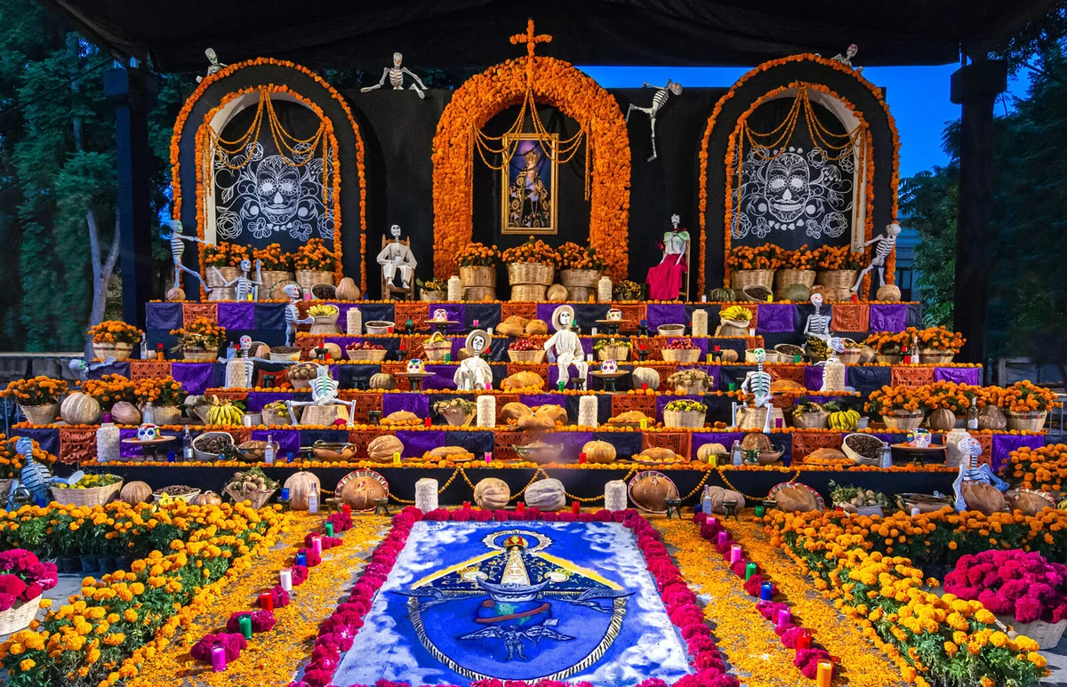 A Day of the Dead Altar in Mexico