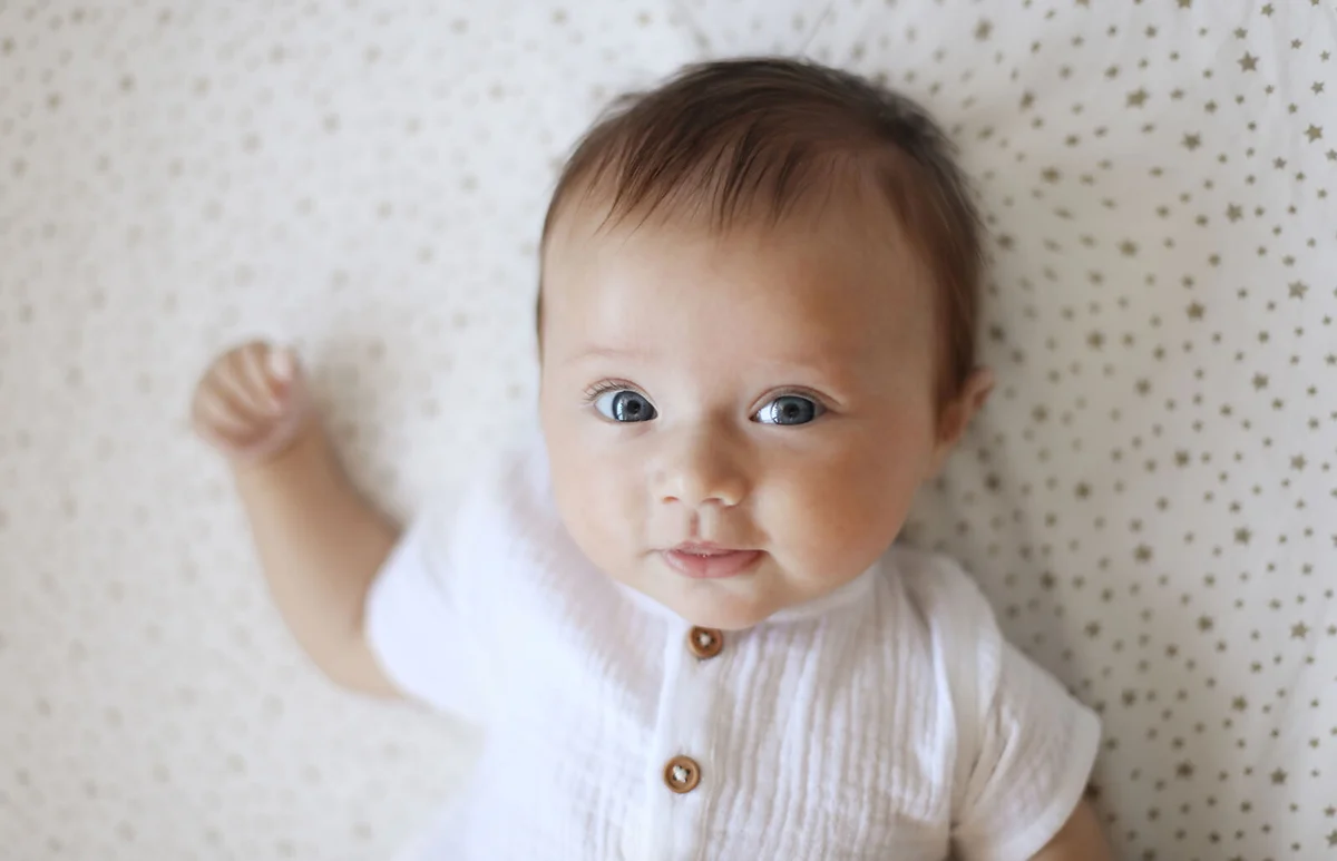 Portrait of a 4 month old baby girl