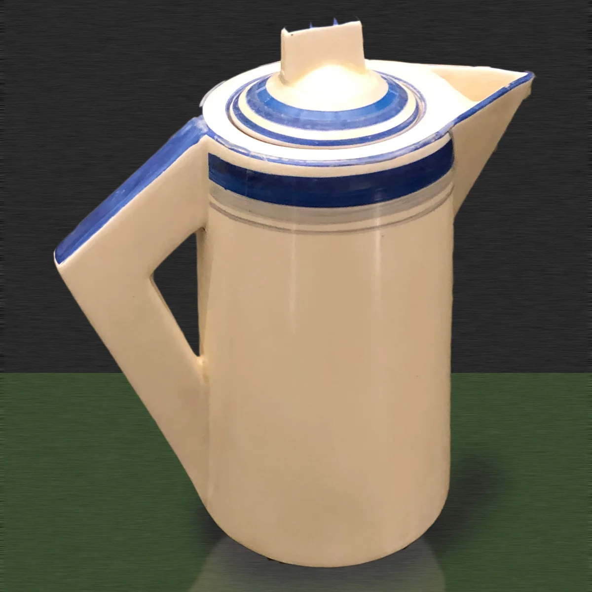 Clarice Cliff - Conical coffee pot 'Bizarre' Blue and White