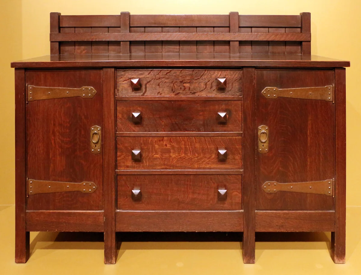 Gustav stickley per craftsman workshop, credenza, eastwood NT 1901