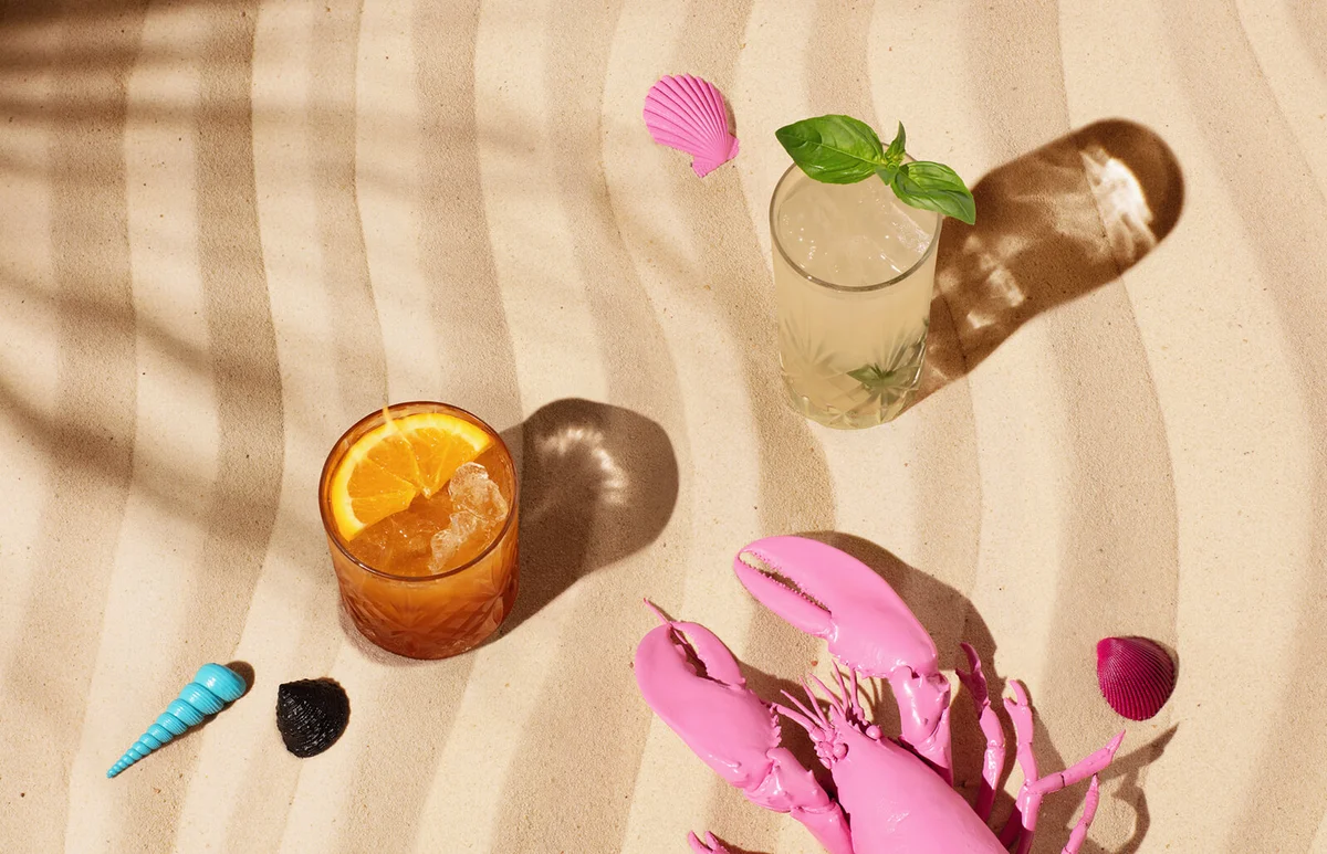 Two Cocktails on a Beach