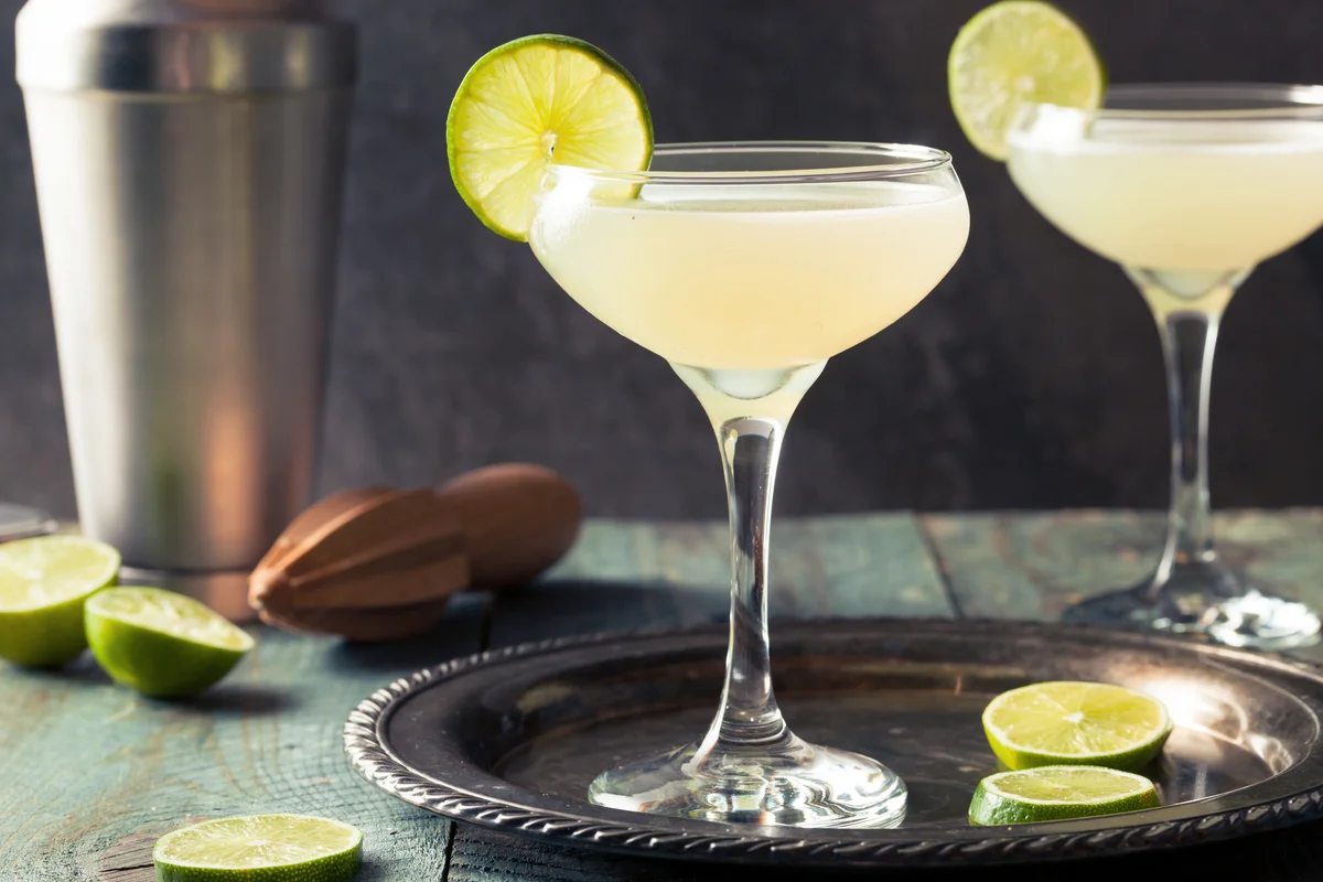 Classic Lime Daiquiri Cocktail with a Garnish